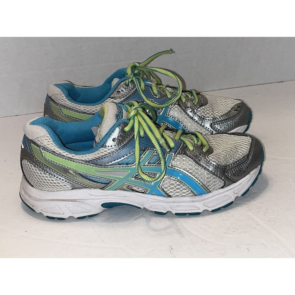 Asics Sneaker Gel Contend 3 Womens 7 Green Silver Running Joggers Shoes - Picture 7 of 11